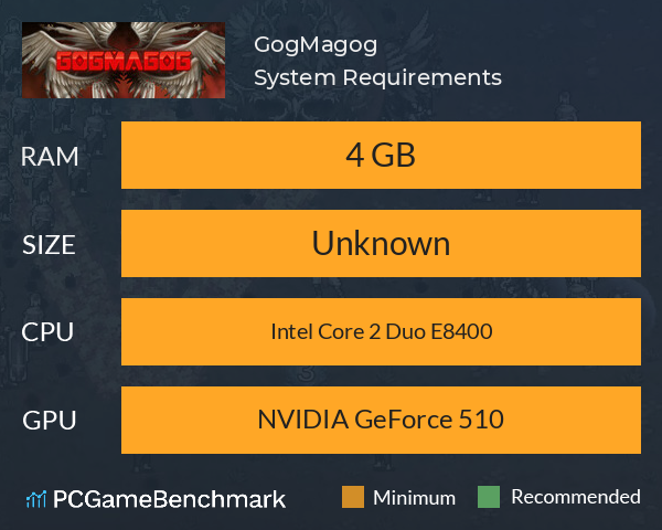 GogMagog System Requirements PC Graph - Can I Run GogMagog GogMagog System Requirements PC Graph - Can I Run GogMagog