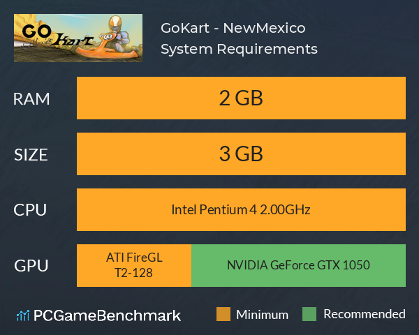 GoKart - NewMexico System Requirements PC Graph - Can I Run GoKart - NewMexico