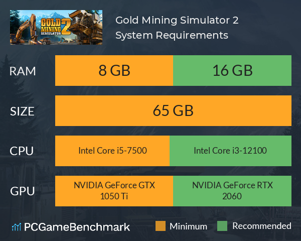 Gold Mining Simulator 2 System Requirements PC Graph - Can I Run Gold Mining Simulator 2 Gold Mining Simulator 2 System Requirements PC Graph - Can I Run Gold Mining Simulator 2