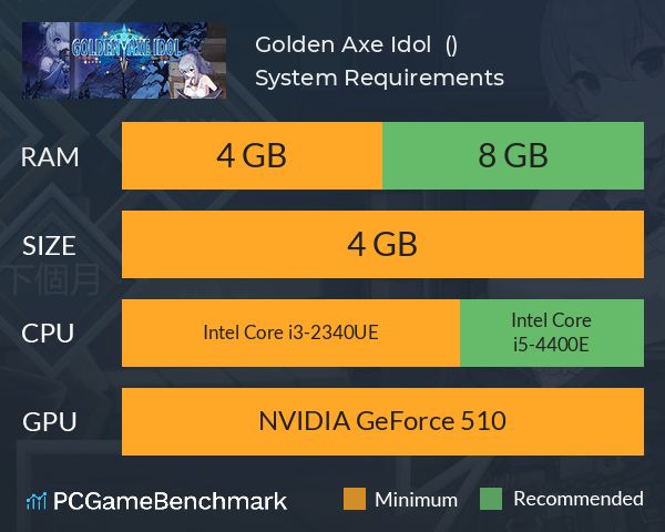 Golden Axe Idol 金斧偶像 (全年齡向) System Requirements PC Graph - Can I Run Golden Axe Idol 金斧偶像 (全年齡向) Golden Axe Idol 金斧偶像 (全年齡向) System Requirements PC Graph - Can I Run Golden Axe Idol 金斧偶像 (全年齡向)