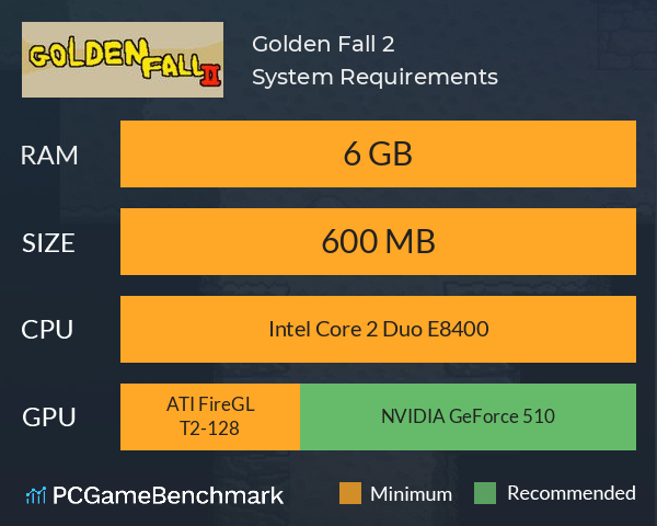 Golden Fall 2 System Requirements PC Graph - Can I Run Golden Fall 2 Golden Fall 2 System Requirements PC Graph - Can I Run Golden Fall 2