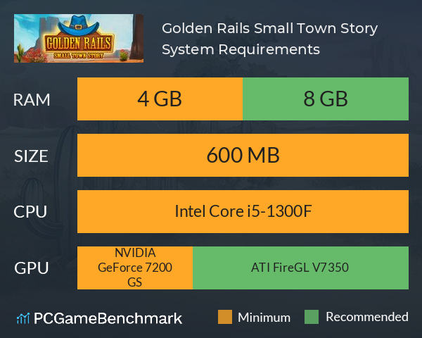 Golden Rails: Small Town Story System Requirements PC Graph - Can I Run Golden Rails: Small Town Story
