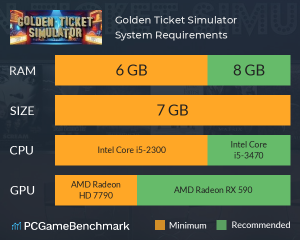 Golden Ticket Simulator System Requirements PC Graph - Can I Run Golden Ticket Simulator Golden Ticket Simulator System Requirements PC Graph - Can I Run Golden Ticket Simulator