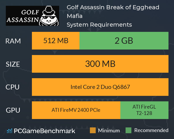 Golf Assassin: Break of Egghead Mafia System Requirements PC Graph - Can I Run Golf Assassin: Break of Egghead Mafia Golf Assassin: Break of Egghead Mafia System Requirements PC Graph - Can I Run Golf Assassin: Break of Egghead Mafia