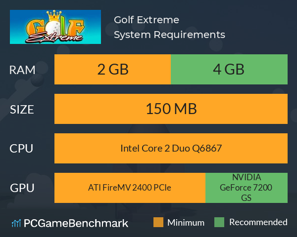 Golf Extreme System Requirements PC Graph - Can I Run Golf Extreme