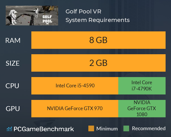 Golf Pool VR System Requirements PC Graph - Can I Run Golf Pool VR