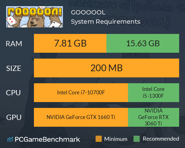 GOOOOOL! System Requirements PC Graph - Can I Run GOOOOOL! GOOOOOL! System Requirements PC Graph - Can I Run GOOOOOL!