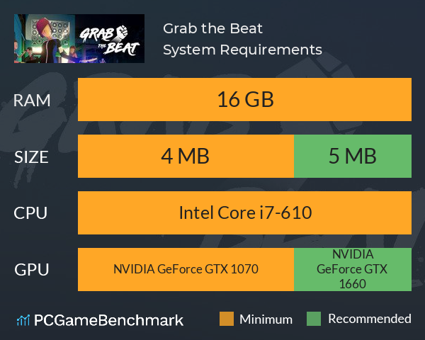 Grab the Beat System Requirements PC Graph - Can I Run Grab the Beat Grab the Beat System Requirements PC Graph - Can I Run Grab the Beat