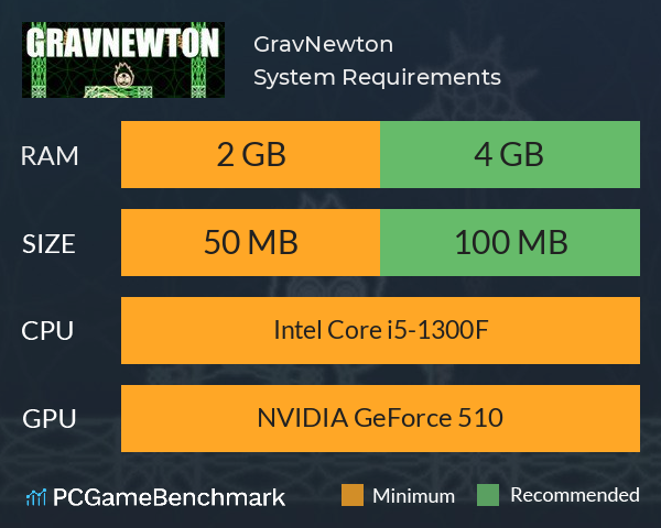 GravNewton System Requirements PC Graph - Can I Run GravNewton