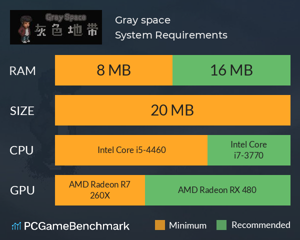 Gray space System Requirements PC Graph - Can I Run Gray space