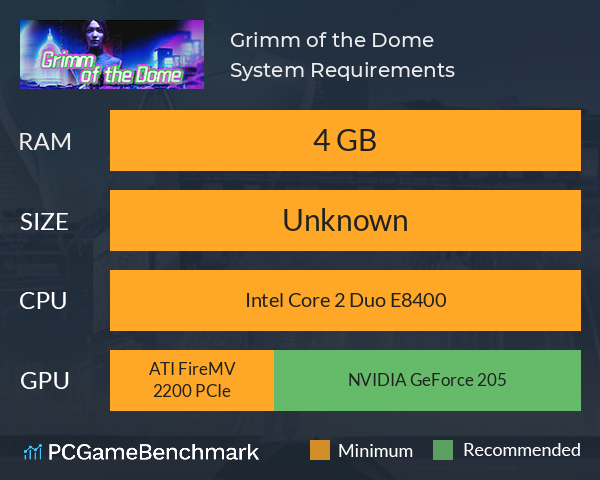 Grimm of the Dome System Requirements PC Graph - Can I Run Grimm of the Dome
