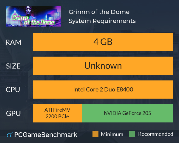 Grimm of the Dome System Requirements PC Graph - Can I Run Grimm of the Dome Grimm of the Dome System Requirements PC Graph - Can I Run Grimm of the Dome