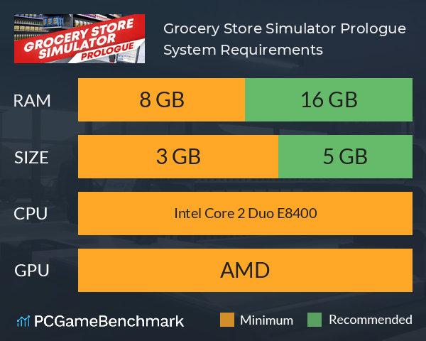 Grocery Store Simulator: Prologue System Requirements PC Graph - Can I Run Grocery Store Simulator: Prologue Grocery Store Simulator: Prologue System Requirements PC Graph - Can I Run Grocery Store Simulator: Prologue