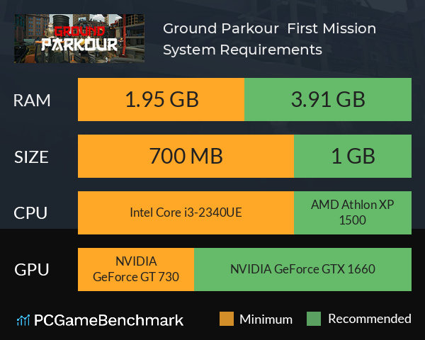 Ground Parkour : First Mission System Requirements PC Graph - Can I Run Ground Parkour : First Mission