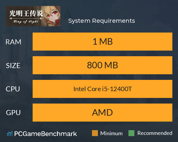 光明王传说 System Requirements PC Graph - Can I Run 光明王传说 光明王传说 System Requirements PC Graph - Can I Run 光明王传说
