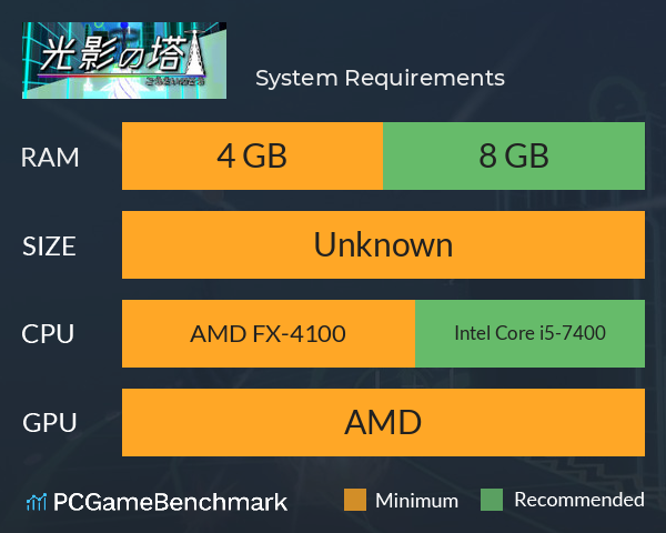 光影の塔 System Requirements PC Graph - Can I Run 光影の塔 光影の塔 System Requirements PC Graph - Can I Run 光影の塔