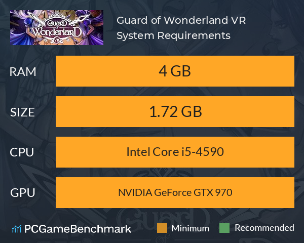 Guard of Wonderland VR System Requirements PC Graph - Can I Run Guard of Wonderland VR Guard of Wonderland VR System Requirements PC Graph - Can I Run Guard of Wonderland VR