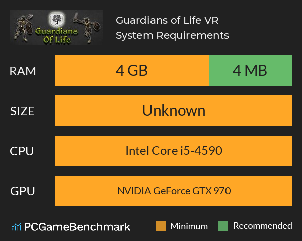 Guardians of Life VR System Requirements PC Graph - Can I Run Guardians of Life VR Guardians of Life VR System Requirements PC Graph - Can I Run Guardians of Life VR