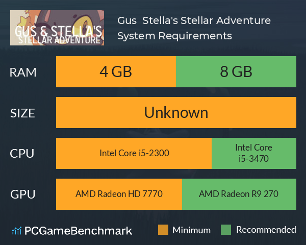 Gus & Stella's Stellar Adventure System Requirements PC Graph - Can I Run Gus & Stella's Stellar Adventure Gus & Stella's Stellar Adventure System Requirements PC Graph - Can I Run Gus & Stella's Stellar Adventure