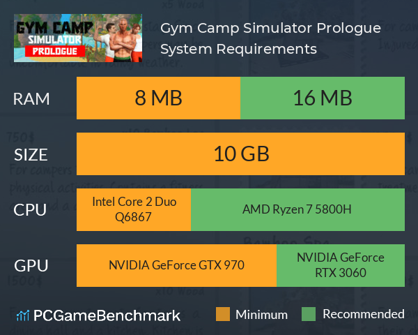 Gym Camp Simulator: Prologue System Requirements PC Graph - Can I Run Gym Camp Simulator: Prologue Gym Camp Simulator: Prologue System Requirements PC Graph - Can I Run Gym Camp Simulator: Prologue