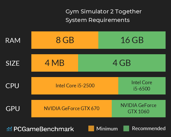 Gym Simulator 2 Together System Requirements PC Graph - Can I Run Gym Simulator 2 Together