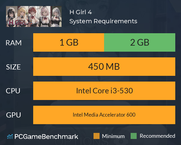 H Girl 4 System Requirements PC Graph - Can I Run H Girl 4 H Girl 4 System Requirements PC Graph - Can I Run H Girl 4