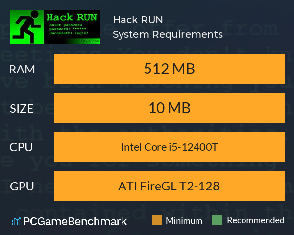 Hack RUN System Requirements PC Graph - Can I Run Hack RUN