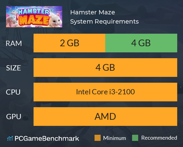 Hamster Maze System Requirements PC Graph - Can I Run Hamster Maze Hamster Maze System Requirements PC Graph - Can I Run Hamster Maze