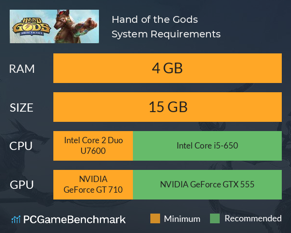 Hand of the Gods System Requirements PC Graph - Can I Run Hand of the Gods