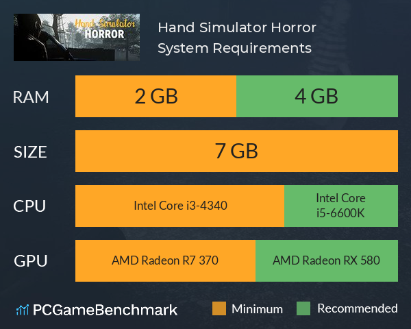 Hand Simulator: Horror System Requirements PC Graph - Can I Run Hand Simulator: Horror Hand Simulator: Horror System Requirements PC Graph - Can I Run Hand Simulator: Horror