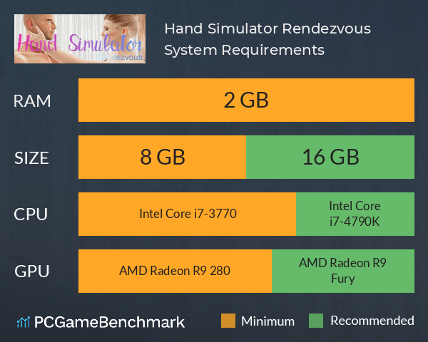 Hand Simulator: Rendezvous System Requirements PC Graph - Can I Run Hand Simulator: Rendezvous