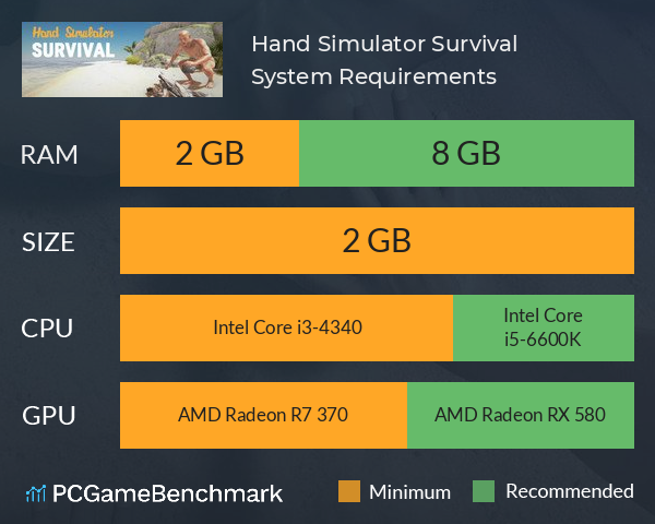 Hand Simulator: Survival System Requirements PC Graph - Can I Run Hand Simulator: Survival