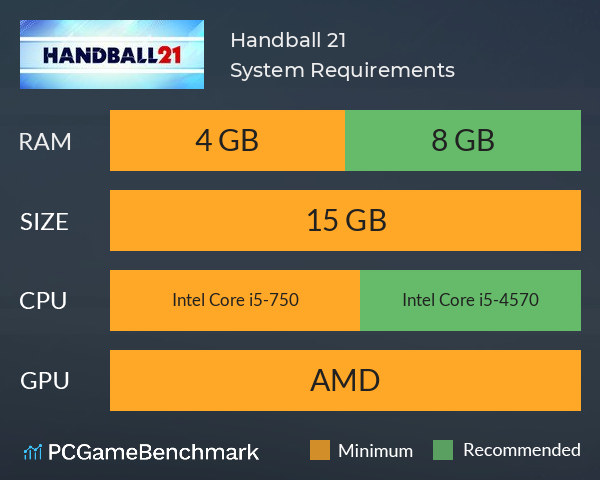 Handball 21 System Requirements PC Graph - Can I Run Handball 21