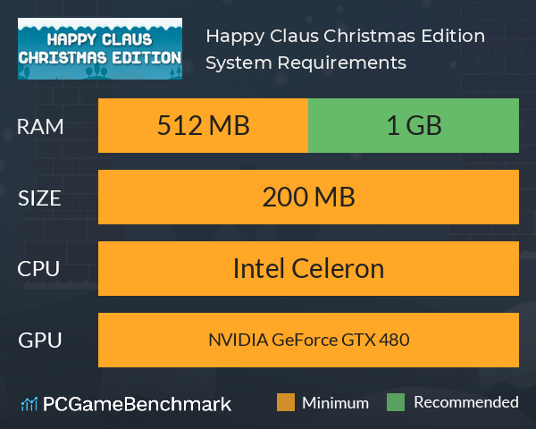 Happy Claus Christmas Edition System Requirements PC Graph - Can I Run Happy Claus Christmas Edition Happy Claus Christmas Edition System Requirements PC Graph - Can I Run Happy Claus Christmas Edition