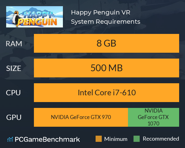 Happy Penguin VR System Requirements PC Graph - Can I Run Happy Penguin VR