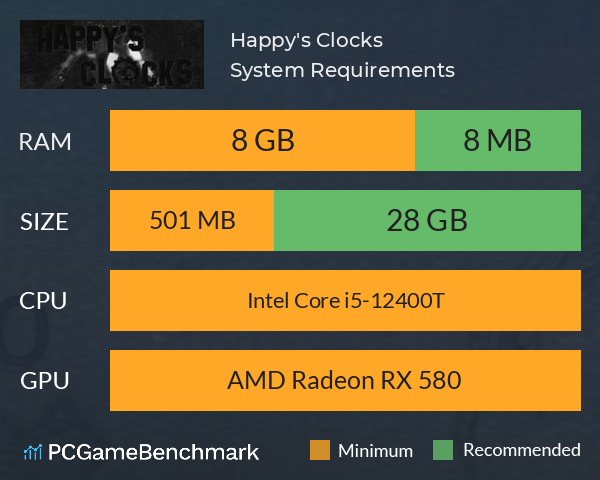 Happy's Clocks System Requirements PC Graph - Can I Run Happy's Clocks Happy's Clocks System Requirements PC Graph - Can I Run Happy's Clocks
