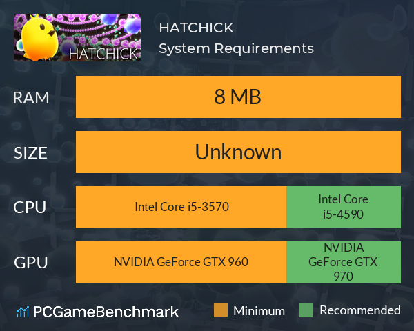 HATCHICK System Requirements PC Graph - Can I Run HATCHICK