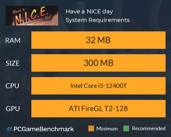 Have a N.I.C.E day! System Requirements PC Graph - Can I Run Have a N.I.C.E day! Have a N.I.C.E day! System Requirements PC Graph - Can I Run Have a N.I.C.E day!