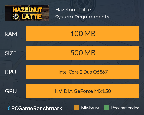 Hazelnut Latte System Requirements PC Graph - Can I Run Hazelnut Latte Hazelnut Latte System Requirements PC Graph - Can I Run Hazelnut Latte