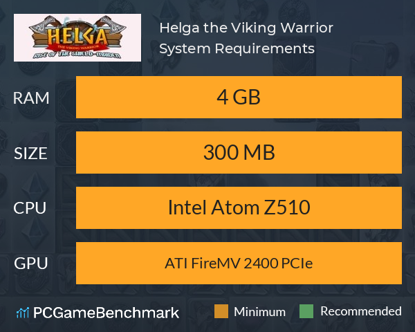 Helga the Viking Warrior System Requirements PC Graph - Can I Run Helga the Viking Warrior