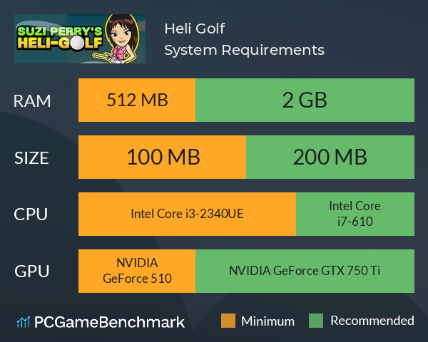 Heli Golf System Requirements PC Graph - Can I Run Heli Golf Heli Golf System Requirements PC Graph - Can I Run Heli Golf