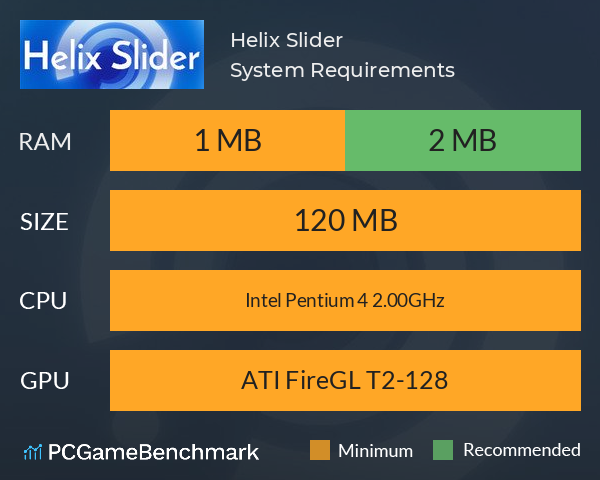 Helix Slider System Requirements PC Graph - Can I Run Helix Slider Helix Slider System Requirements PC Graph - Can I Run Helix Slider