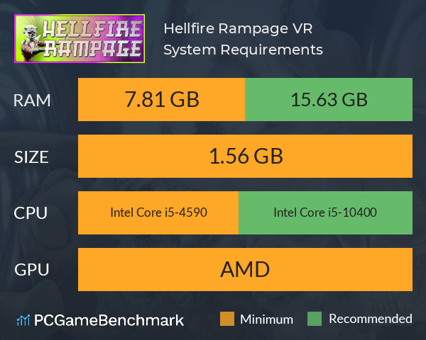 Hellfire Rampage VR System Requirements PC Graph - Can I Run Hellfire Rampage VR