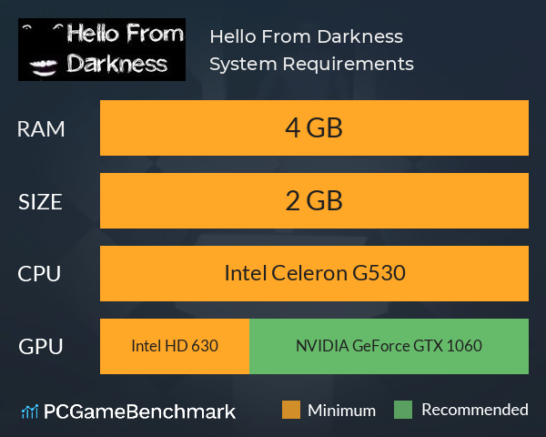 Hello From Darkness System Requirements PC Graph - Can I Run Hello From Darkness Hello From Darkness System Requirements PC Graph - Can I Run Hello From Darkness