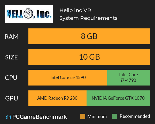 Hello inc VR System Requirements PC Graph - Can I Run Hello inc VR