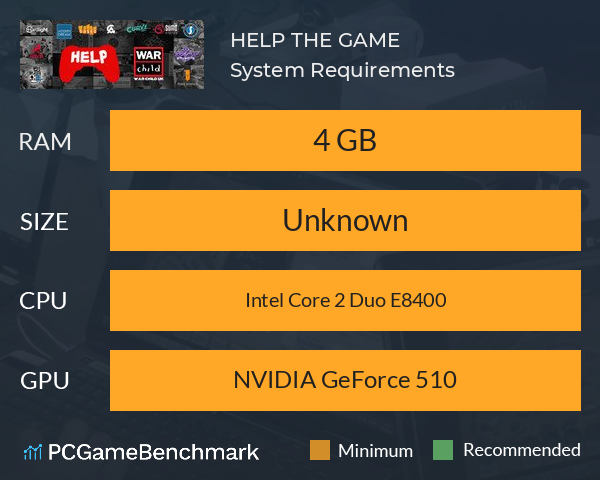 HELP: THE GAME System Requirements PC Graph - Can I Run HELP: THE GAME