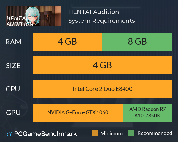 HENTAI Audition! System Requirements PC Graph - Can I Run HENTAI Audition! HENTAI Audition! System Requirements PC Graph - Can I Run HENTAI Audition!