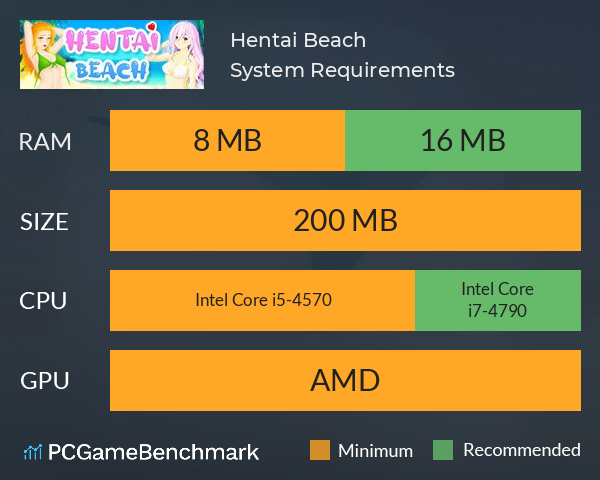 Hentai Beach System Requirements PC Graph - Can I Run Hentai Beach Hentai Beach System Requirements PC Graph - Can I Run Hentai Beach