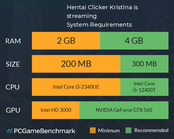 Hentai Clicker: Kristina is streaming System Requirements PC Graph - Can I Run Hentai Clicker: Kristina is streaming Hentai Clicker: Kristina is streaming System Requirements PC Graph - Can I Run Hentai Clicker: Kristina is streaming