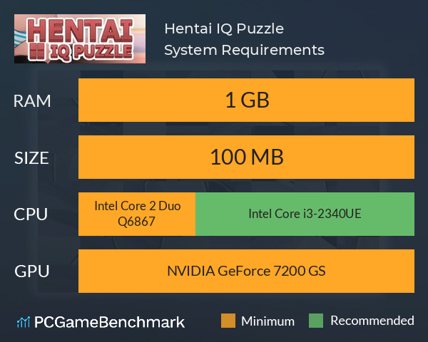 Hentai IQ Puzzle System Requirements PC Graph - Can I Run Hentai IQ Puzzle Hentai IQ Puzzle System Requirements PC Graph - Can I Run Hentai IQ Puzzle